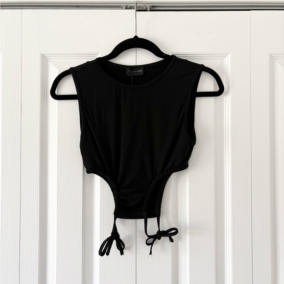 White Fox Boutique Tops - NWT White Fox Boutique Black Out All Night Crop Top